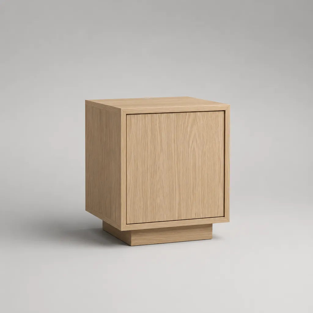 Legno rettangolare e comodino MDF, rovere naturale, 45 × 40 × 55 cm