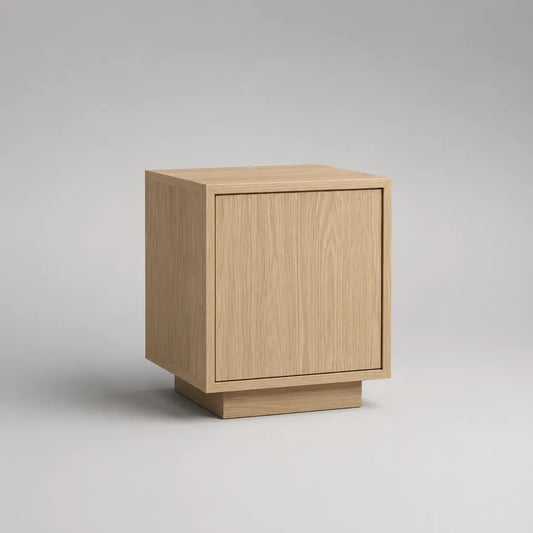 Legno rettangolare e comodino MDF, rovere naturale, 45 × 40 × 55 cm